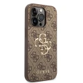 Etui Guess 4G Big Metal Logo do iPhone 15 Pro Max - brązowe