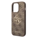 Etui Guess 4G Big Metal Logo do iPhone 15 Pro Max - brązowe