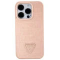 Etui Guess Croco Triangle Metal Logo do iPhone 15 Pro Max - różowe