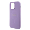 Etui Guess Saffiano MagSafe do iPhone 15 Pro Max - fioletowe