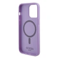 Etui Guess Saffiano MagSafe do iPhone 15 Pro Max - fioletowe
