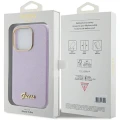 Etui Guess Glitter Glossy Script do iPhone 15 Pro Max - liliowe