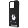 Etui Karl Lagerfeld Crossbody Silicone Choupette do iPhone 15 Pro Max - czarne