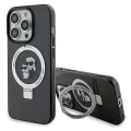 Etui Karl Lagerfeld Ring Stand Karl&Choupettte MagSafe do iPhone 15 Pro Max - czarne