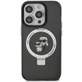 Etui Karl Lagerfeld Ring Stand Karl&Choupettte MagSafe do iPhone 15 Pro Max - czarne