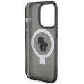 Etui Karl Lagerfeld Ring Stand Karl&Choupettte MagSafe do iPhone 15 Pro Max - czarne