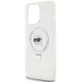 Etui Karl Lagerfeld Ring Stand Karl Head MagSafe do iPhone 15 Pro Max - białe
