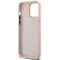 Etui Guess Silicone Script Metal Logo & Frame na iPhone 15 Pro Max - różowe