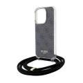 Etui Guess Crossbody Cord 4G Print na iPhone 15 Pro Max - czarne