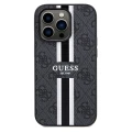 Etui Guess 4G Printed Stripes MagSafe na iPhone 15 Pro Max - czarne