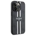 Etui Guess 4G Printed Stripes MagSafe na iPhone 15 Pro Max - czarne