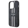 Etui Guess 4G Printed Stripes MagSafe na iPhone 15 Pro Max - czarne