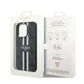 Etui Guess 4G Printed Stripes MagSafe na iPhone 15 Pro Max - czarne