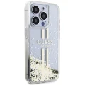 Etui Guess Liquid Glitter Gold Stripes na iPhone 15 Pro Max - przezroczyste