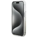 Etui Guess Liquid Glitter Gold Stripes na iPhone 15 Pro Max - przezroczyste