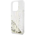 Etui Guess Liquid Glitter Gold Stripes na iPhone 15 Pro Max - przezroczyste