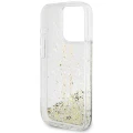 Etui Guess Liquid Glitter Gold Stripes na iPhone 15 Pro Max - przezroczyste