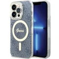 Etui Guess IML 4G MagSafe na iPhone 15 Pro Max - niebieskie