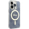 Etui Guess IML 4G MagSafe na iPhone 15 Pro Max - niebieskie