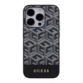 Etui Guess GCube Stripes MagSafe na iPhone 15 Pro Max - czarne