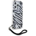 Etui Karl Lagerfeld IML Zebra Pattern & Cord na iPhone 15 Pro Max - czarne