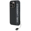 Etui Karl Lagerfeld Saffiano Rhinestones & Charm na iPhone 15 Pro Max - czarne