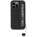 Etui Karl Lagerfeld Saffiano Rhinestones & Charm na iPhone 15 Pro Max - czarne