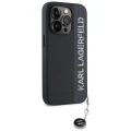 Etui Karl Lagerfeld Saffiano Rhinestones & Charm na iPhone 15 Pro Max - czarne