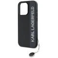 Etui Karl Lagerfeld Saffiano Rhinestones & Charm na iPhone 15 Pro Max - czarne