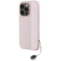 Etui Karl Lagerfeld Saffiano Rhinestones & Charm na iPhone 15 Pro Max - różowe