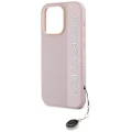 Etui Karl Lagerfeld Saffiano Rhinestones & Charm na iPhone 15 Pro Max - różowe