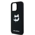 Etui Karl Lagerfeld Silicone Choupette Head MagSafe na iPhone 15 Pro Max - czarne