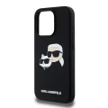 Etui Karl Lagerfeld Silicone Karl&Choupette MagSafe na iPhone 15 Pro Max - czarne