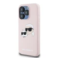 Etui Karl Lagerfeld Silicone Karl&Choupette MagSafe na iPhone 15 Pro Max - różowe