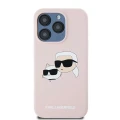 Etui Karl Lagerfeld Silicone Karl&Choupette MagSafe na iPhone 15 Pro Max - różowe