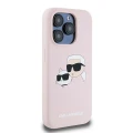 Etui Karl Lagerfeld Silicone Karl&Choupette MagSafe na iPhone 15 Pro Max - różowe