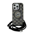 Etui Karl Lagerfeld IML Crossbody Monogram Karl & Choupette Head MagSafe na iPhone 15 Pro Max - czarne