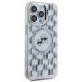 Etui Karl Lagerfeld IML Monogram Karl & Choupette Head MagSafe na iPhone 15 Pro Max - przezroczyste