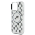 Etui Karl Lagerfeld IML Monogram Karl & Choupette Head MagSafe na iPhone 15 Pro Max - przezroczyste