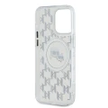 Etui Karl Lagerfeld IML Monogram Karl & Choupette Head MagSafe na iPhone 15 Pro Max - przezroczyste