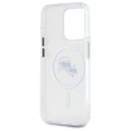 Etui Karl Lagerfeld IML Metal Karl&Choupette Head MagSafe na iPhone 15 Pro Max - białe