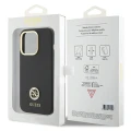 Etui Guess Silicone Logo Strass 4G do iPhone 15 Pro Max - czarne