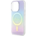 Etui Guess IML Iridescent MagSafe na iPhone 15 Pro Max  6.7" - fioletowe