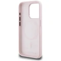 Etui Karl Lagerfeld Silicone Shadow Metal Initial MagSafe do iPhone 15 Pro Max różowy