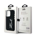 Etui Karl Lagerfeld Silicone Metal Script Logo na iPhone 15 Pro Max - czarne