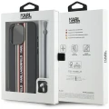 Etui Karl Lagerfeld Saffiano Athleisure Stripes Cord na iPhone 15 Pro Max - czerwone