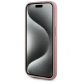 Etui Karl Lagerfeld Wrinkled Metal Signature na iPhone 15 Pro Max - różowe