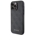 Etui Guess 4G Metal Gold Logo na iPhone 15 Pro - szare