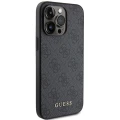 Etui Guess 4G Metal Gold Logo na iPhone 15 Pro - szare