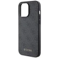 Etui Guess 4G Metal Gold Logo na iPhone 15 Pro - szare